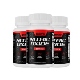 BSYS Nitric Oxide Support  Promotes Healthy Blood Flow  Vascular Relaxation  Muscle Oxygen & Nutrient Delivery  Fatigue Resistance  WorkoutPerfor (Option: Three bottles)
